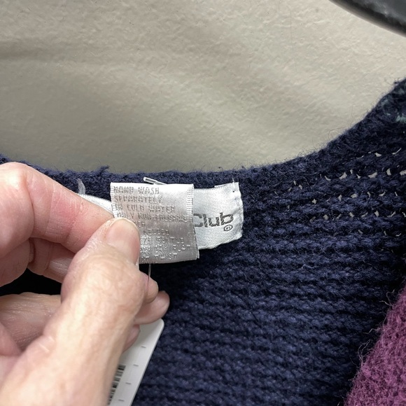 Paris Sport Club Women's Argyle V-Neck Sweater Vest - Multicolor - Picture 3 of 4